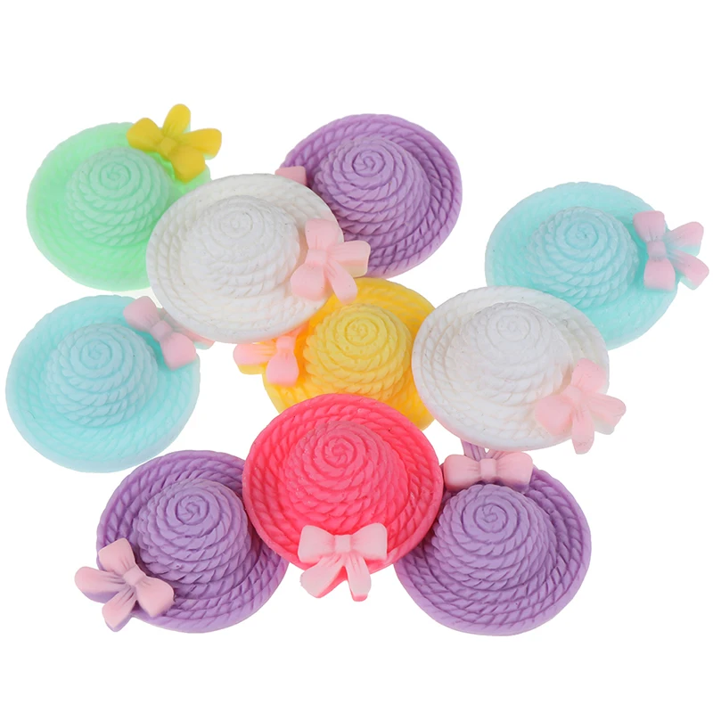 

10Pcs Resin Hats Embellishments Flatback Cabochon Scrapbook Wedding Decoration DIY Craft Accessories