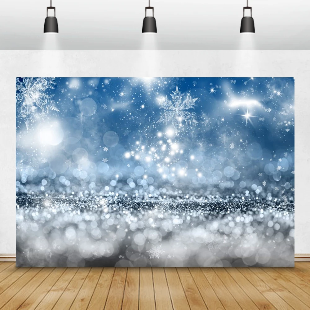 Dreamy Photography Background For New Year Wedding Glitters Light Bokeh Snowflake Party Photographic Backdrop Photo Studio | Электроника