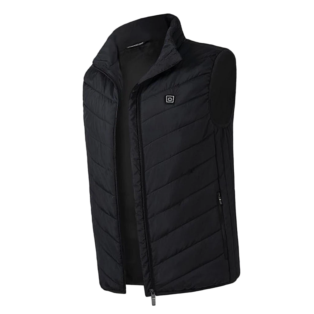 Men Outdoor USB Infrared Heating Vest Jacket Electric Heated Warm Jacket