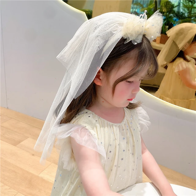 Crystal Communion Headband with Veil