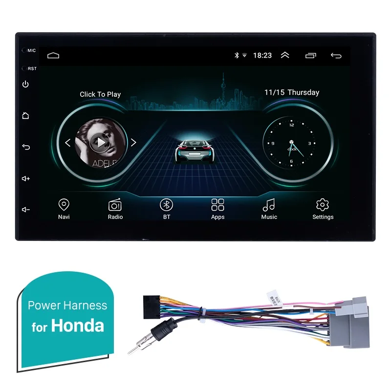 for Honda cable Seicane Android 8,1 " 2Din автомобильный Радио Wifi Bluetooth четырехъядерный мультимедийный плеер для TOYOTA Nissan Kia RAV4 FJ CRUISER ALPHARD - Цвет: for Honda cable