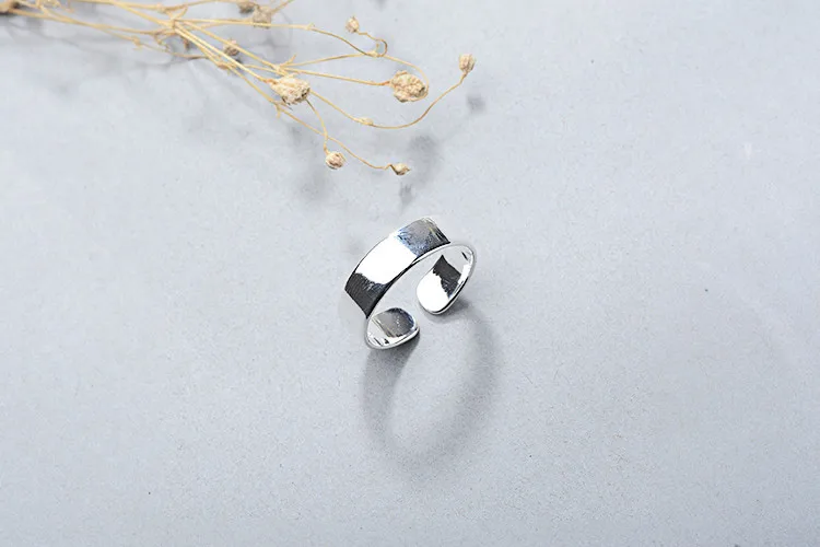 Новые простые креативные гладкие 925 пробы серебряные ювелирные изделия Темперамент круглый Inisex модные популярные кольца для открытия SR209