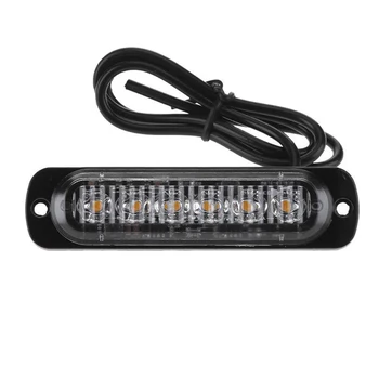 

10x Amber 6LED Car Truck Urgent Warning Fog Working Light Lamp 12V 18W Accessory
