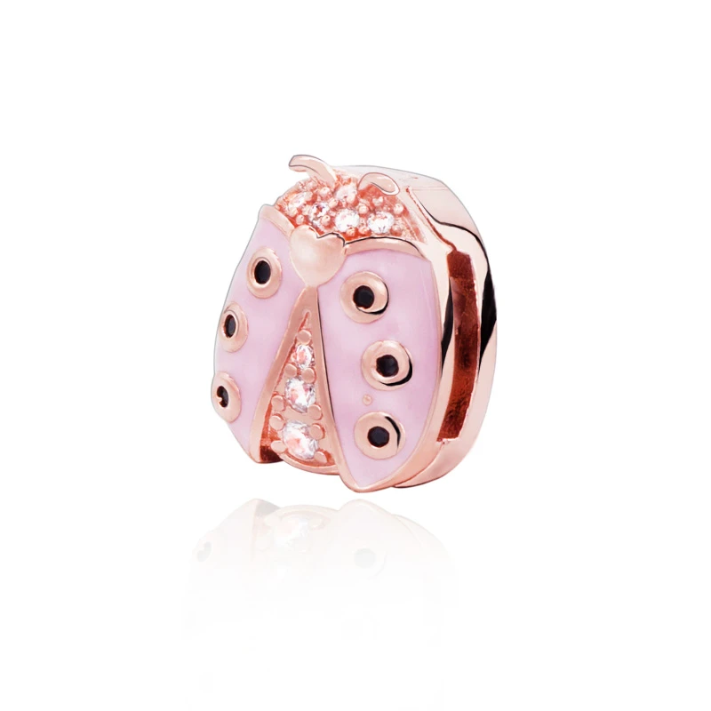 Ajuste Original Pandora Charm cuenta en plata esterlina 925 mujer que hace mariquita flor Berloque llegada 2019|cuentas| - AliExpress