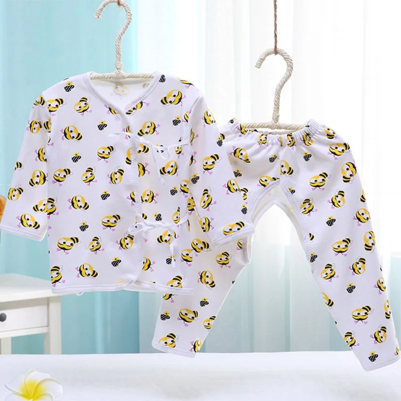 Детская одежда для девочек bebes комплект одежды для новорожденных, костюмы для новорожденных, хлопковый комплект из 2 шт./компл. детское нижнее белье Комплекты унисекс для малышей; костюм; комплект одежды