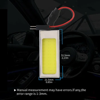 

Freeshipping 2Pcs 12V 24V T10 BA9S Festoon Dome COB 36SMD LED Car Interior Truck Panel Lights For Car Peugeot 206