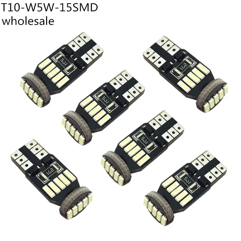1 шт. t10 w5w canbus luz interior del coche 15 led 501 26 4014 SMD instrumento luces lappara de bulbo Luz cukula без ошибок 12 В |