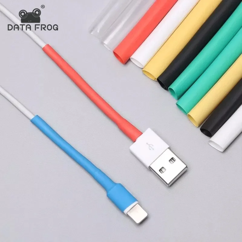 DATA FROG 100 см/10 шт для iPhone оригинальный кабель Протектор термоусадочная трубка