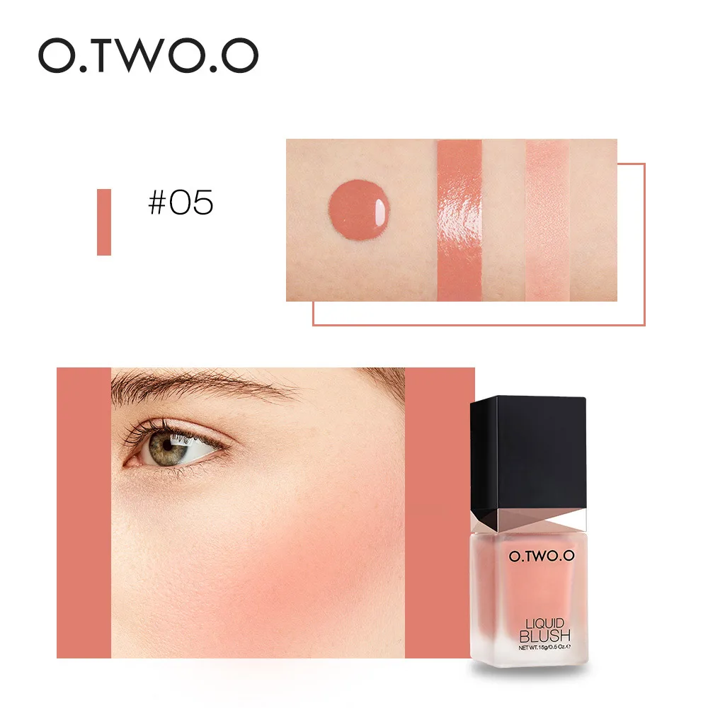 6061-05 O.TWO.O Liquid Blusher Sleek Silky Paleta De Blush Color Lasts Long Natural Blush Face Contour Make Up 4 Color blush makeup - Цвет: 6061-05