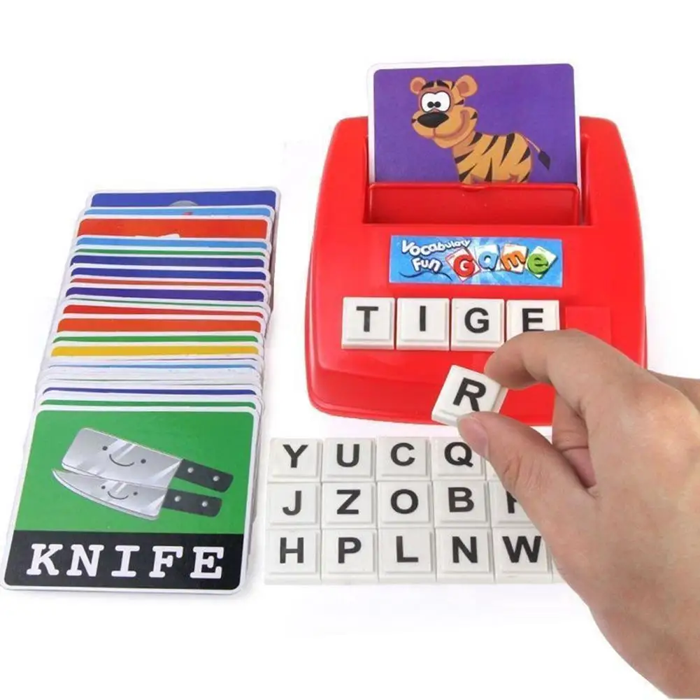 

Christmas Imagination Gifts for Kids English Alphabet Letter Card Spelling Board Game Early Learning Educational Toy Creativity