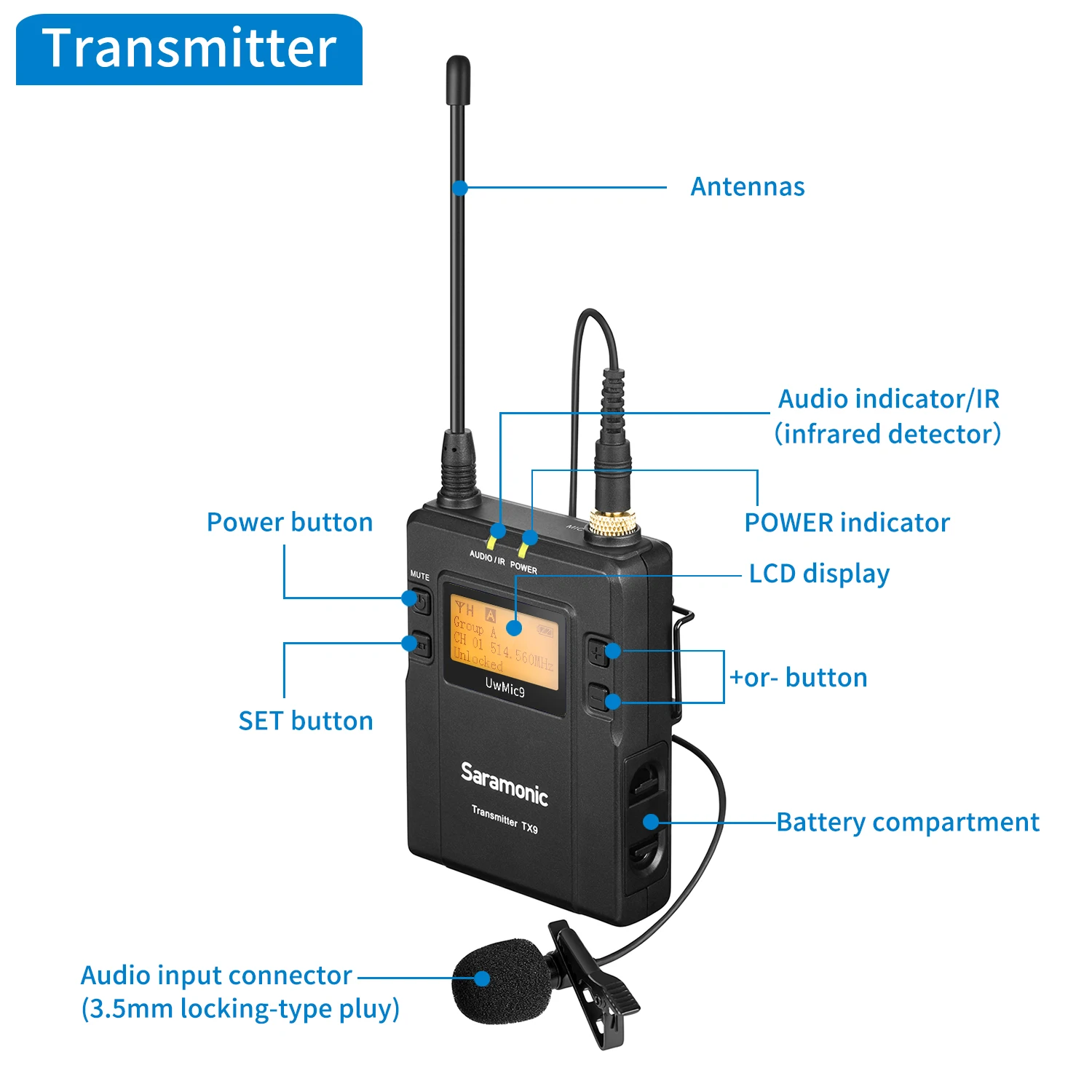 ⭐️新品未使用⭐️UwMIC9 UHFワイアレスマイクロフォン UwMic9 | UHF Wireless Lavalier Microphone System | Saramonic