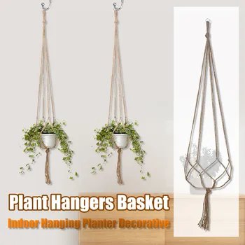

2 Pcs Macrame Plant Hanger Set Hanging Planter Handmade Cotton Rope For Indoor Outdoor Flower Pots (Pot Not Included),