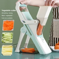 Donirt 5 in 1 Vegetable Cutter Mandoline Slicer Manual Food Chopper Fruit Potato Cucumber Carrot Meat Slicer Shredder Safe Slice 3