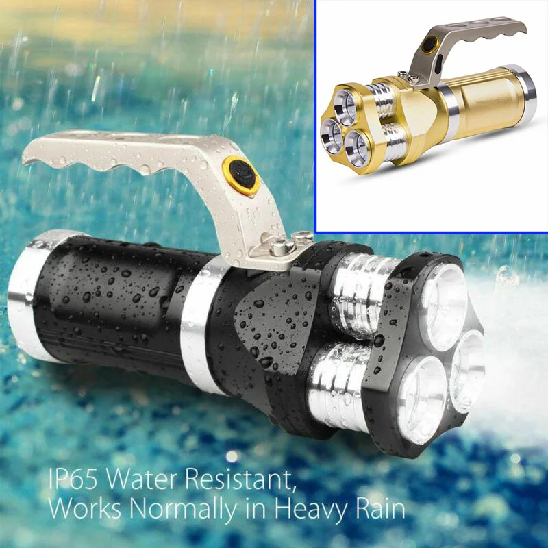 

90000LM Spotlight Handheld T6 LED Flashlight 18650 Rechargeable Lamp Torch Hot