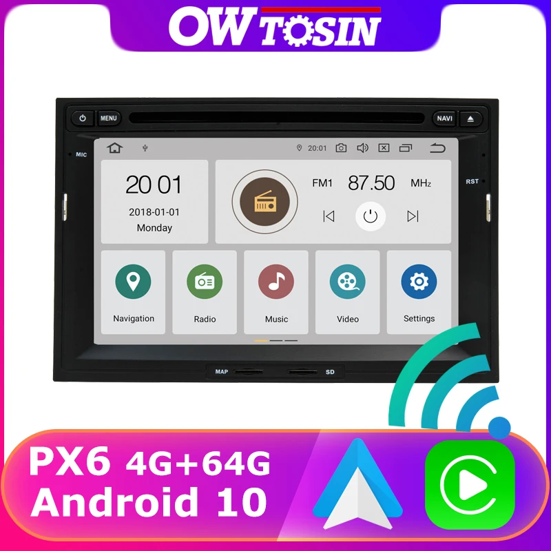 Для Peugeot 3008 5008 Partner Citroen Berlingo PX6 4 Гб + 64 ГБ Android 10 0 GPS Радио беспроводной Carplay