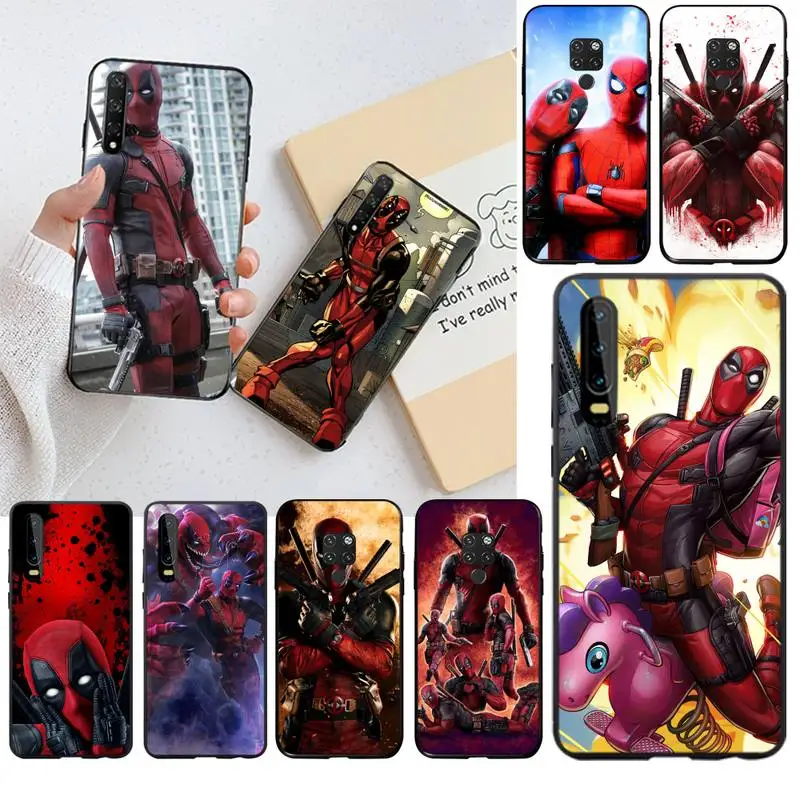 

HPCHCJHM Deadpool Soft black Phone Case for Huawei P40 P30 P20 lite Pro Mate 20 Pro P Smart 2019 prime