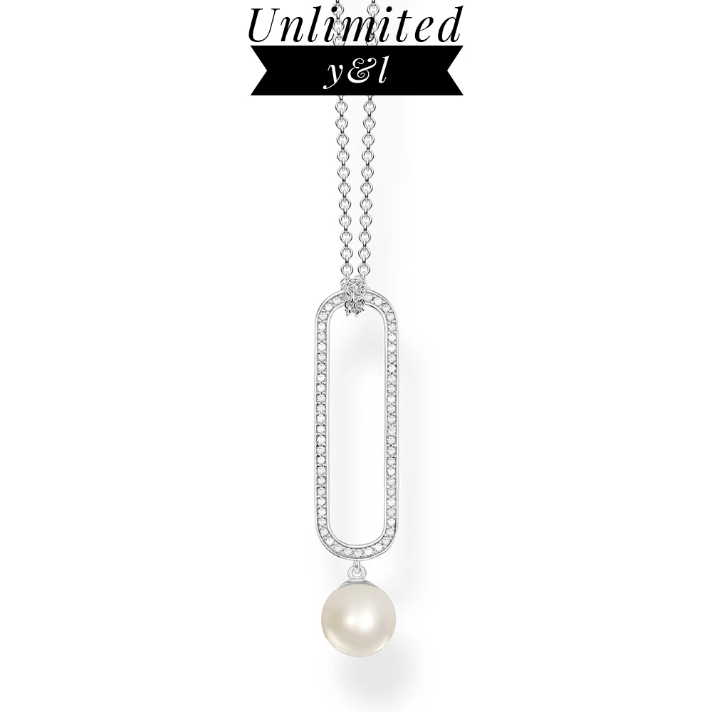 

Charm Necklace Pearl with Graphic Modern Design 2020 WinterBrand New Fashion Jewelry Thomas 925 Sterling Silver Gift For Women