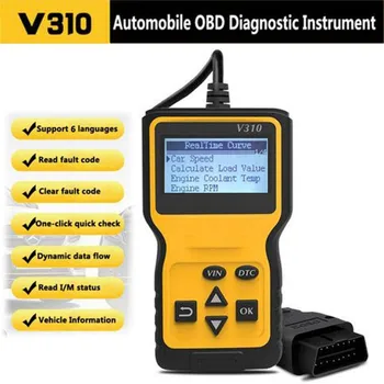 

V310 Automobile OBD Diagnostic Instrument OBDII EOBD Read/Clear Fault Scan Tool obd2 Scanner VS ELM327 V1.5 Car Code Reader