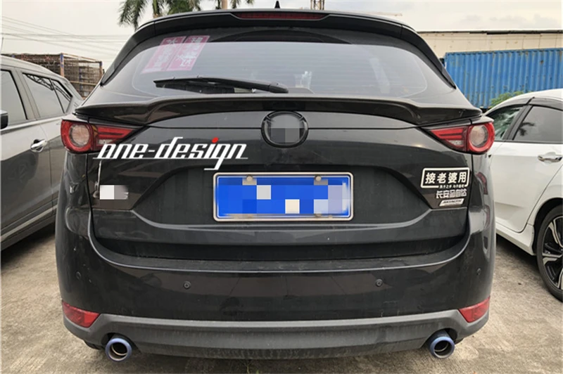 Use For Mazda CX-5 Rear Middle Spoiler 18 19 year 2th generation CX5 glossy carbon fiber rear middle wing Sport Accessories