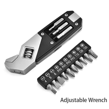 

Multiwrench With Screwdriver Stainless Steel Wrench Tools Adjustable Foldable Edc Multi Tool Camping Equipment Repairing Tools
