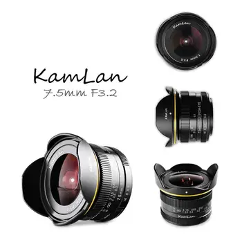 

7.5mm f3.2 Fixed-focus Large Aperture Fisheye Wide Angle Mirrorless Camera Lens M4/3-mount Wide Angle Lens Large Aperture Lens