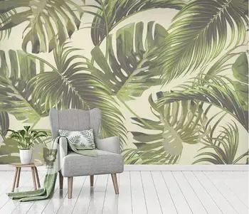 

CJSIR Modern Home Background Wall 3d Wallpaper Tropical Rainforest Banana Leaf Living Room Carta Da Parati 3d Wallpaper Decor