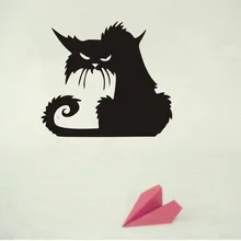 Классный кот Хэллоуин черно-белый с рисунком кошка дома Европа и Америка Стикеры с пословицами на стену английский настраиваемый A201B