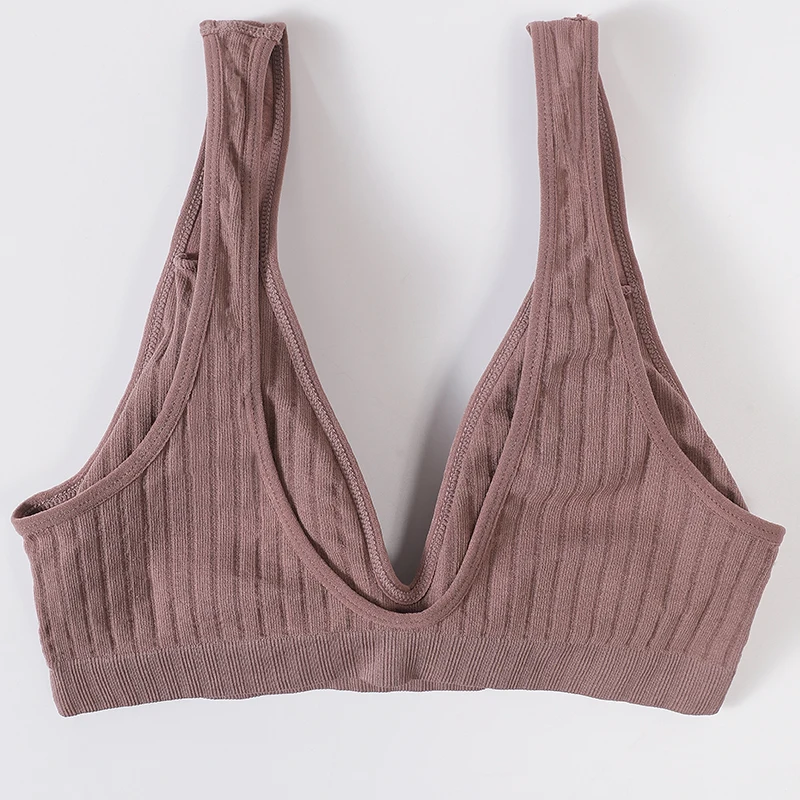 Seamless Bra Women Tube Tops Deep V Bra Top Sexy Underwear Female Intimates Soft Bandeau Breathable Sports Bralette Top women lingerie bra,women tube tops