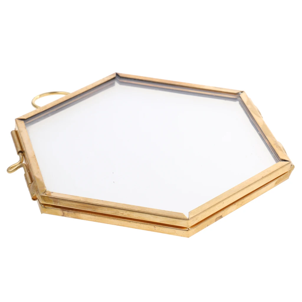 Clear Metal Photo Frame Wall Display, Card Holder with Locket Closure, 3.46-Inch-by-3.35-Inch, Pack of 5