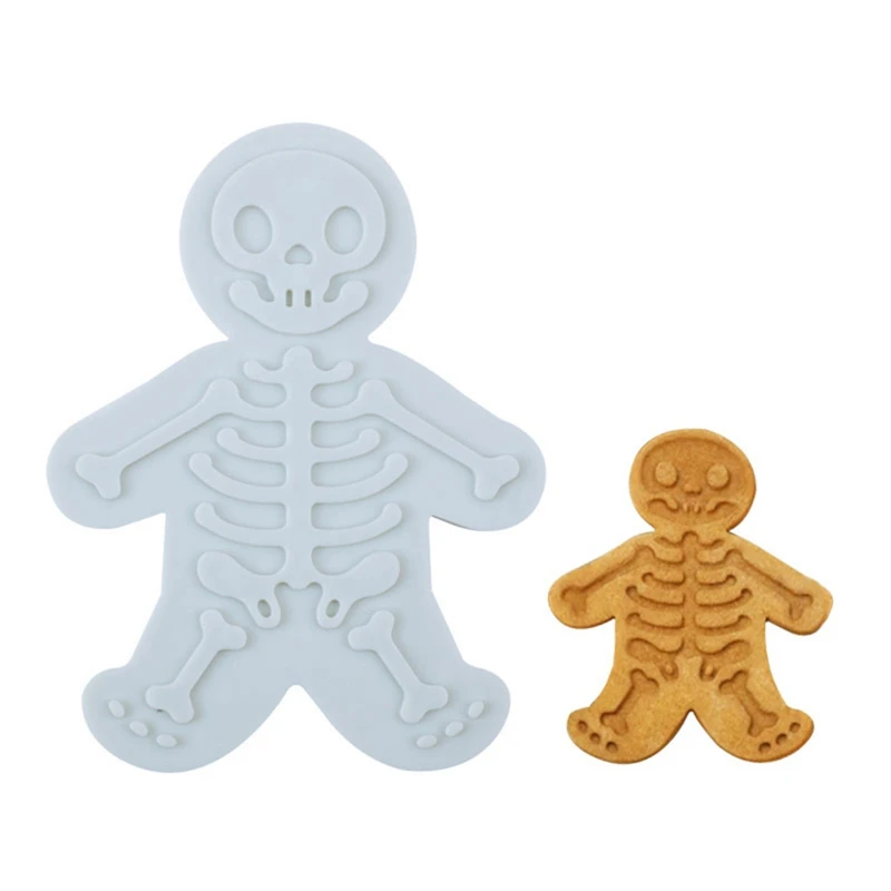 

Halloween Gingerbread Man Shape Cookie Biscuit Cutter Mold Tools Food Grade DIY Skull Cookie Cutter Biscuit Fondant Mould
