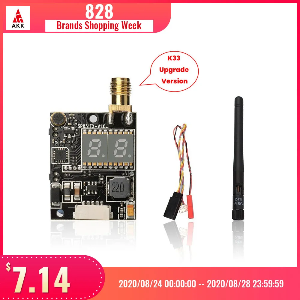 AKK K31 FPV 40Ch 600mW 5V Out для камеры Мини AV Передатчик с диапазоном гонки|fpv 40ch|40ch 600mwfpv fpv |