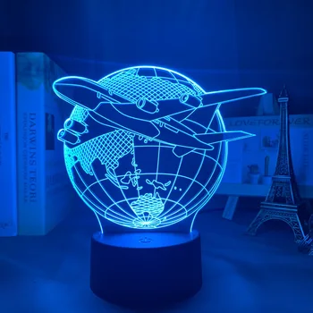 

3d Lamp Airplane LED Touch Sensor Battery Powered Nightlight for Baby Room Decorative Atmosphere Led Night Light Air Plane Gift