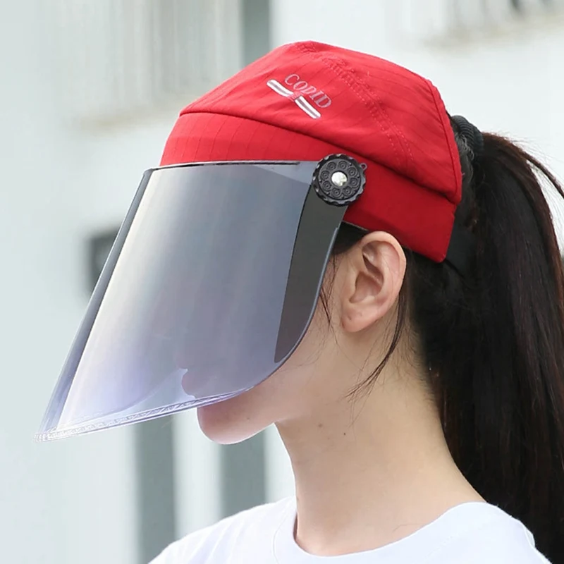 

UV Sunscreen Protective Hats Droplet Shield Face Cover Summer Protection Caps Reinforce Baseball Cap Women Visor Isolation Hat