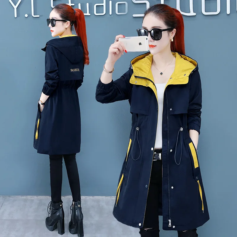 

Early Autumn WOMEN'S Windbreaker 2019 Autumn New Style Korean-style Loose-Fit Mid-length Short-height Popular Coat Spring Tide