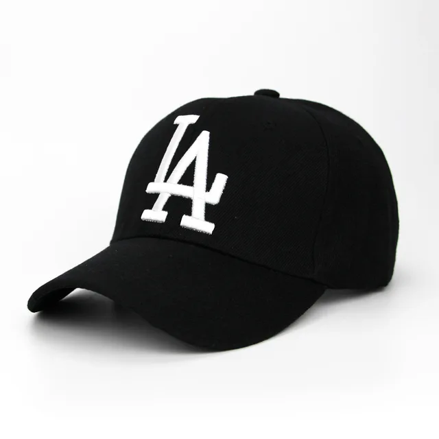 Unisex Embroidered Letter LA Dodgers Baseball Caps for Women Men Snapback Hip Hop Hat Outdoor Summer Hats Adjustable Casual Cap Black White
