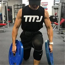 Летний спортивный жилет, Мужская свободная дышащая рубашка из чистого хлопка с круглым вырезом, майка для занятий фитнесом и баскетболом