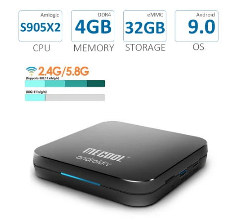 MECOOL KM9 PRO Android 9,0 ТВ приставка Amlogic S905X2 4G DDR4 32G rom 4K Google сертифицированная Android 9 A ТВ Смарт ТВ приставка Голосовое управление