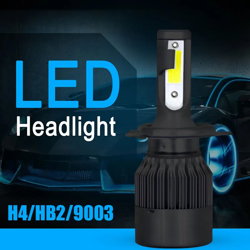 Vehemo H4/HB2/9003 12 В постоянного тока, передний светодиодный противотуманный светильник, безопасность, высокая мощность, автомобильные аксессуары, светодиодный светильник на голову, сменный