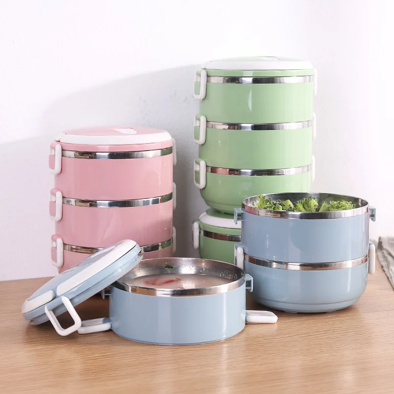 

Home Office School Compact Size Lunch Box for Food Snack Meal Portable Stainless Steel for Kids Picnic Leak-proof Food Container