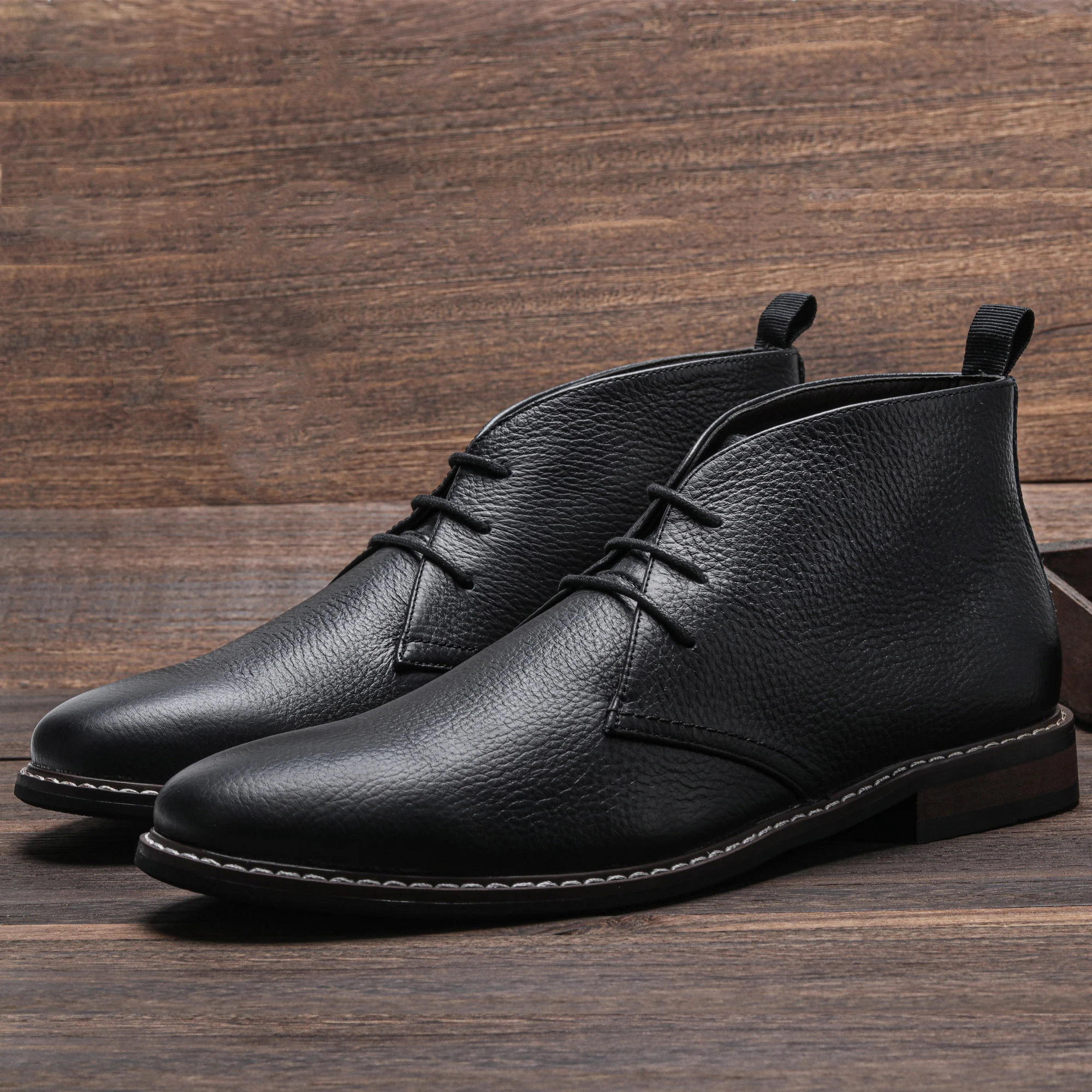 Genuine Leather Men Boots Fashion Comfortable Brand Ankle Leather Boots men chelsea boots men training boots