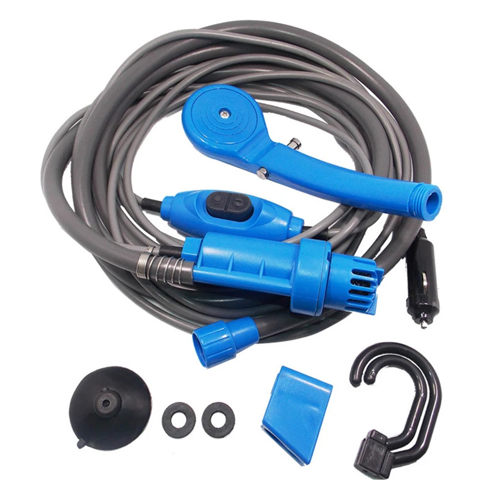 

12V Outdoor Handheld Mini Car Shower Kit Portable Vehicles Washer Camping Hiking Sprinkler Travel Water Spray Pump Pet Cleaning
