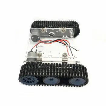 

Acrylic Tank Robot Chassis DC9-12V Tracked Vehicle DIY Unassembled Kit Accessory 634F
