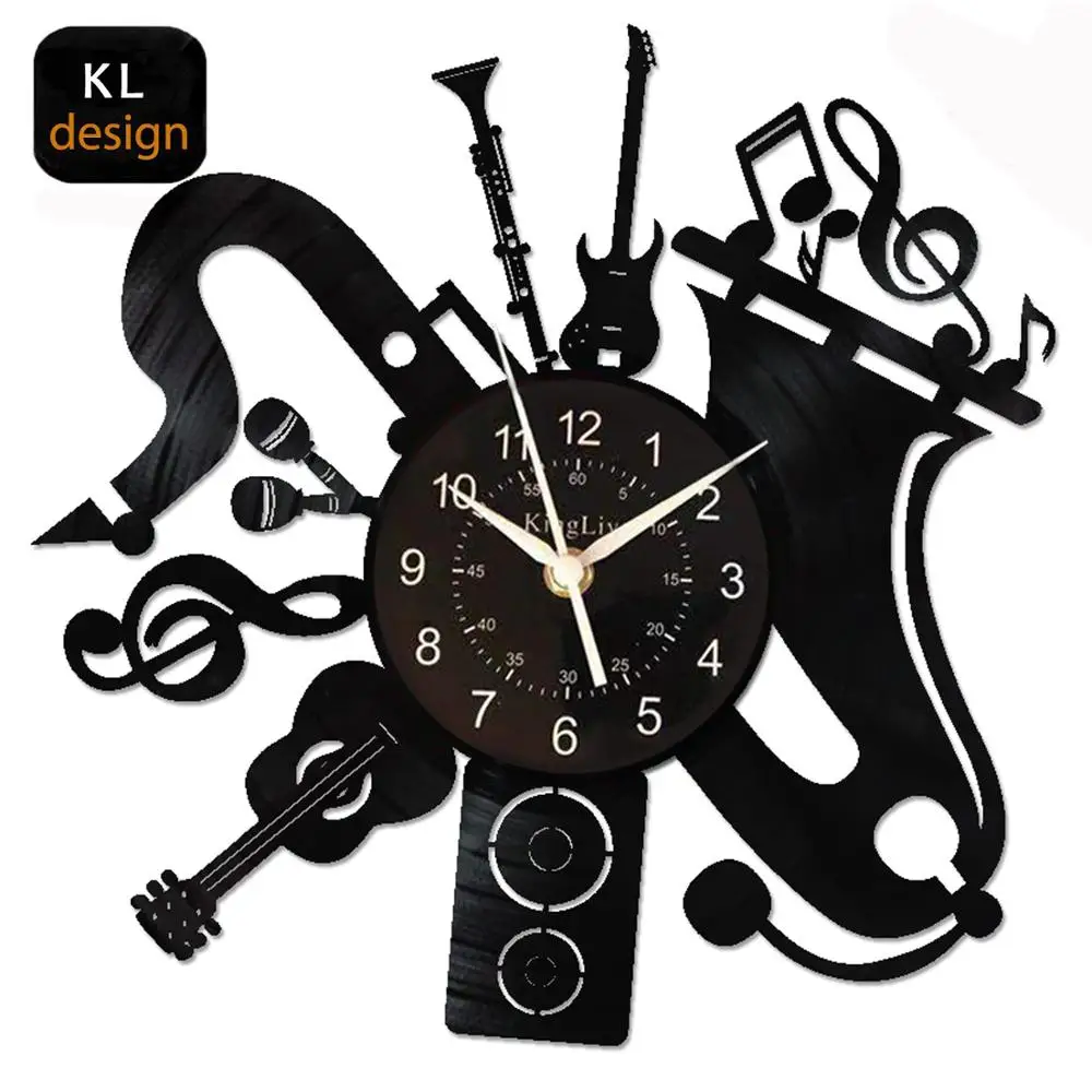 Get Unique Bedroom or Kitchen Wall Decor H.I.M Vinyl Record Wall Clock Gift Ideas for Adults and Youth Best Rock Music Band Unique Modern Art