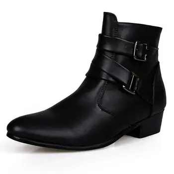 

men's pointed toe shoes light leather shoes Flats Botas planas casuales para hombre new Casual men's Chelsea boots H11-44