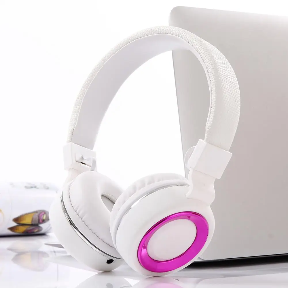 Hot Pink Профессиональные музыкальные Hifi наушники, складная гарнитура с микрофоном для мобильного телефона, ноутбук, подарок детям, наушники TW-757 - Цвет: Hot Pink