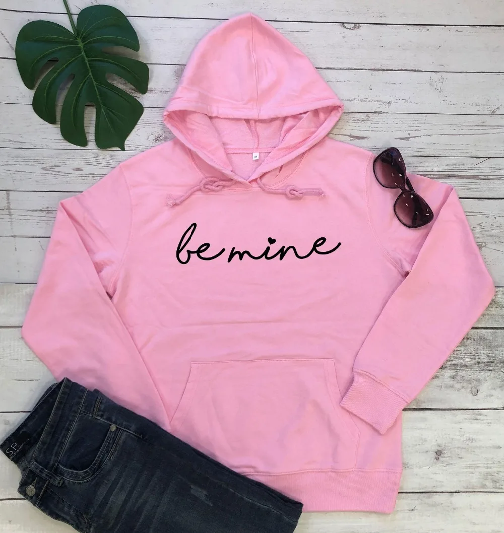 Be mine heart, женские модные повседневные хипстерские толстовки с надписью на День святого Валентина, винтажные пуловеры с цитатами, топы-L191