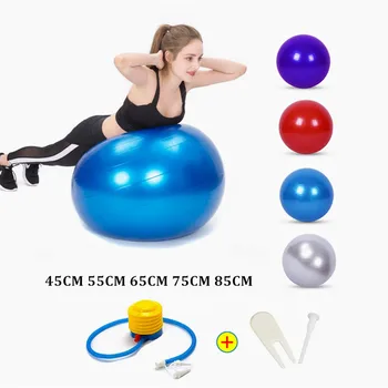

Sports Yoga Balls Bola Pilates Fitness Ball Gym Balance Fitball Exercise Pilates Workout Massage Ball with Pump 55cm 65cm 75cm