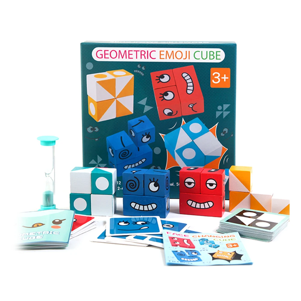 

Wooden Geometrics Expression Montessori Education Expression Toys Children Kids Wooden Logical Thinking Training Building Blocks