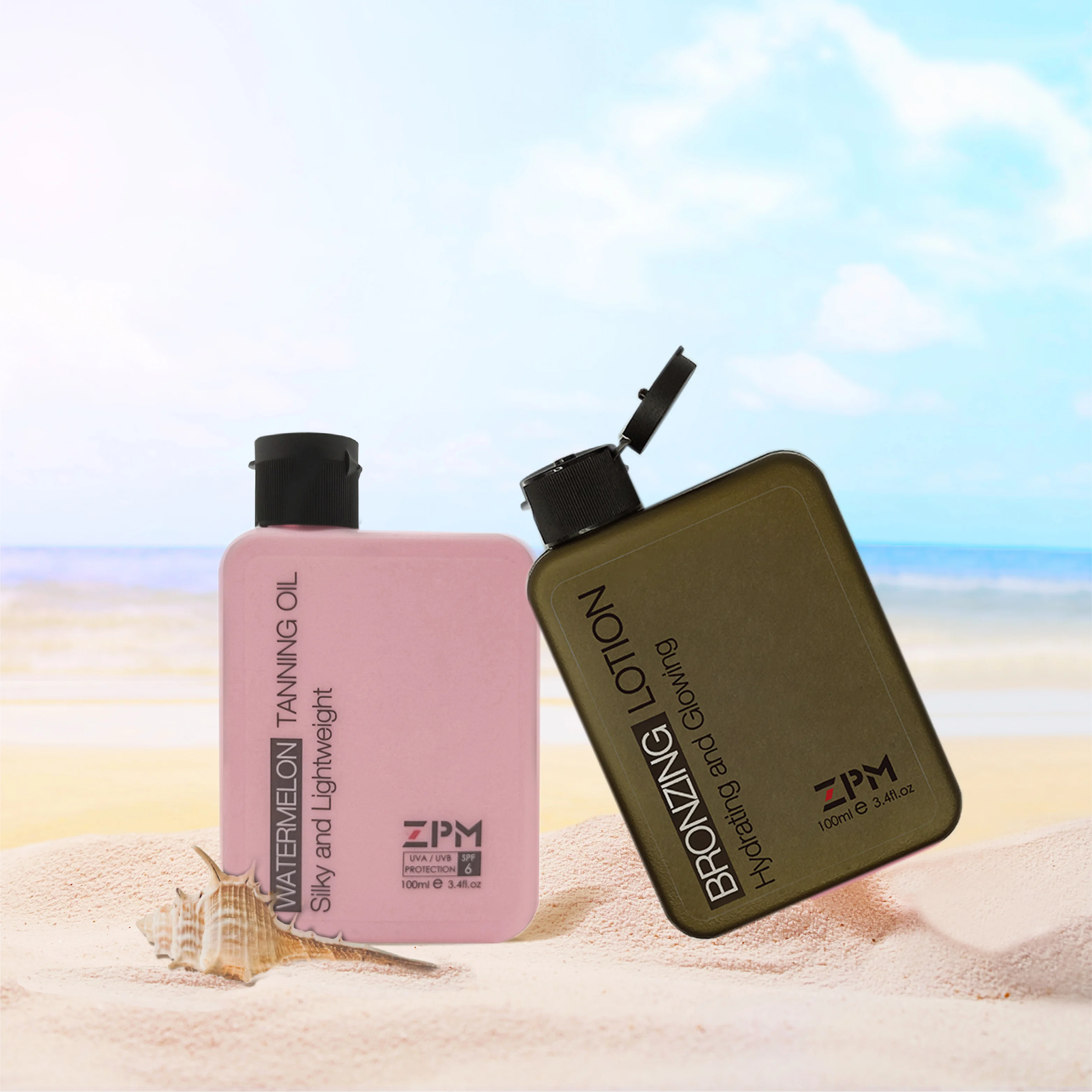 Масло для арбуза ZPM + лосьон загара SPF 6 кокосовое масло широкого спектра Vintam E