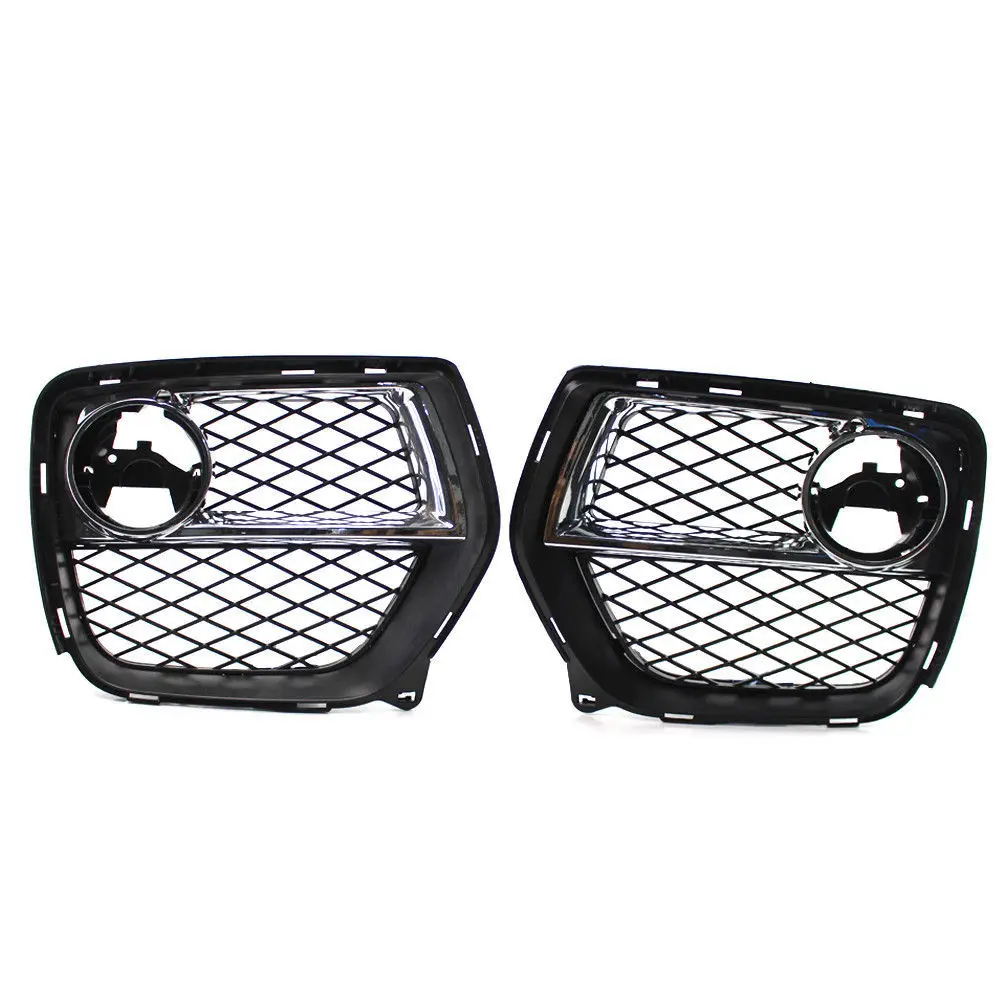 

Pair Left & Right Front Bumper Closed Grid Fog Light Grille Foglamp Mesh Grill Cover for BMW X6 E71 2012 2013 2014